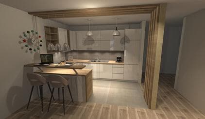 3D render kuhinje po meri — Kuhinja po meri